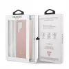 Guess Samsung Galaxy S22 Ultra custodia in silicone Metal Logo rosa