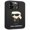 Karl Lagerfeld Apple iPhone 14 Pro Max Custodia in silicone liquido Ikonik NFT nera