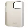Karl Lagerfeld Apple iPhone 14 Pro Custodia in silicone liquido Ikonik NFT bianca