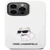 Karl Lagerfeld Apple iPhone 14 Pro Custodia in silicone liquido Choupette NFT bianca
