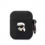 Karl Lagerfeld 3D Logo NFT Karl Head Silicone Case per AirPods 1/2 nero