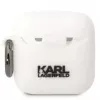 Karl Lagerfeld AirPods 1/2 Custodia in silicone Choupette bianca