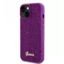 Guess Custodia per Apple iPhone 15 Sequin Script Logo Magenta