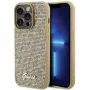 Guess Custodia posteriore per Apple iPhone 15 Pro Max HC PU Disco Script Metal Gold
