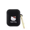 Hello Kitty Custodia in silicone liquido 3D Kitty Head Logo per AirPods 1/2 nero