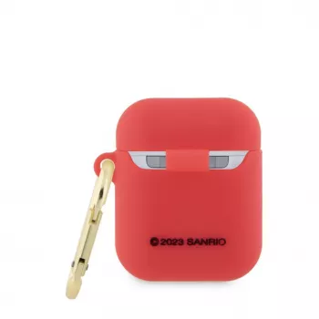 Hello Kitty Cover in silicone per Apple AirPods 1/2 3D Kitty Head rosso