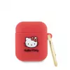 Hello Kitty custodia per Apple AirPods 1/2 in silicone 3D Kitty Head rosso