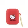 Hello Kitty custodia per Apple AirPods 1/2 in silicone 3D Kitty Head rosso