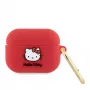 Hello Kitty Custodia in silicone per Apple AirPods Pro 3D Kitty Kopf rosso