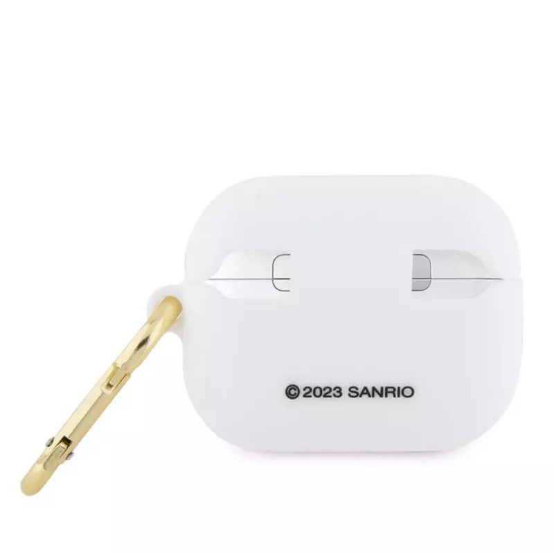 Hello Kitty Custodia in silicone per Apple AirPods Pro 3D Kitty Kopf bianco