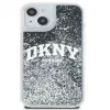 DKNY Apple iPhone 15 Hardcase Liquid Glitter Big Logo nero