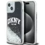 DKNY Apple iPhone 15 Hardcase Liquid Glitter Big Logo nero