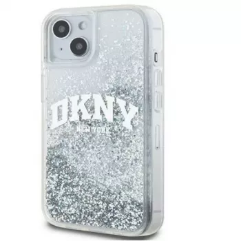 DKNY Apple iPhone 15 Hardcase Liquid Glitter Big Logo nero
