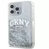 DKNY Apple iPhone 15 Pro 6.1 Hardcase Liquid Glitter Big Logo nero