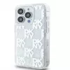 DKNY Apple iPhone 15 Pro 6.1 Hardcase Liquid Glitter Multilogo bianco