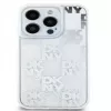 DKNY Apple iPhone 15 Pro 6.1 Hardcase Liquid Glitter Multilogo bianco