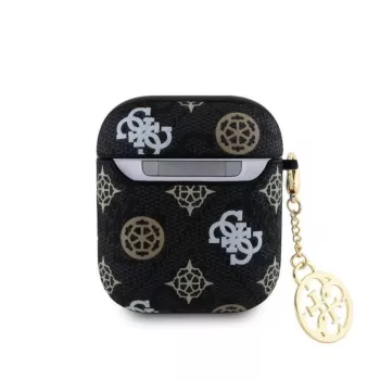 Guess AirPods 1/2 PU 4G Peony Charm Case nero
