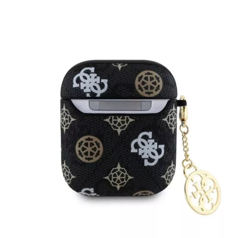 Guess AirPods 1/2 PU 4G Peony Charm Case nero
