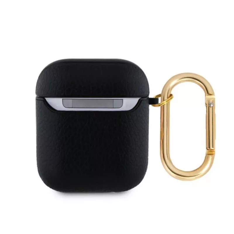 Guess Apple AirPods 1/2 PU Grained Classic Logo Case nero