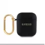 Guess Apple AirPods 1/2 PU Grained Classic Logo Case nero