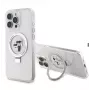 Custodia Karl Lagerfeld per Apple iPhone 16 Pro Ringstand Karl and Choupette MagSafe trasparente