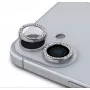 Guess Apple iPhone 16/16 Plus Fixed Glitter lente protettiva argento