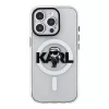 Karl Lagerfeld Apple iPhone 15 Pro Max Silikonhülle con MagSafe IML KL Sketch Logo trasparente