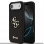 Guess Apple iPhone Air PU Fixed Glitter 4G Metal Logo Case nero