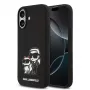 Karl Lagerfeld Custodia in silicone liquido K&CH Sketch MagSafe per Apple iPhone 17 nero