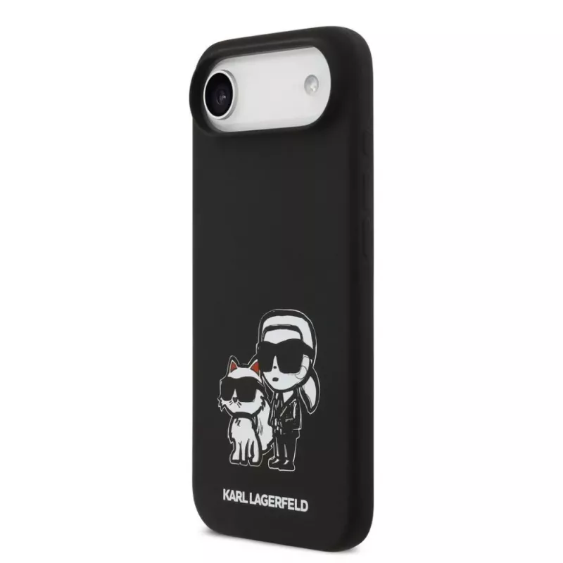 Karl Lagerfeld Custodia in silicone liquido K&CH Sketch MagSafe per Apple iPhone Air nero