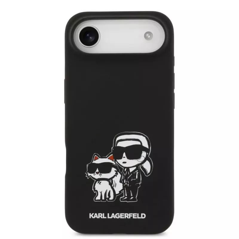 Karl Lagerfeld Custodia in silicone liquido K&CH Sketch MagSafe per Apple iPhone Air nero