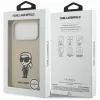 Karl Lagerfeld Custodia in silicone per Apple iPhone 17 Pro con MagSafe - marrone (KL Sketch & Logo)