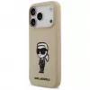 Karl Lagerfeld Custodia in silicone per Apple iPhone 17 Pro con MagSafe - marrone (KL Sketch & Logo)
