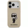 Karl Lagerfeld Custodia in silicone per Apple iPhone 17 Pro con MagSafe - marrone (KL Sketch & Logo)
