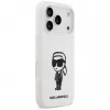 Karl Lagerfeld Custodia in silicone KL Sketch & Logo per Apple iPhone 17 Pro con MagSafe - bianco