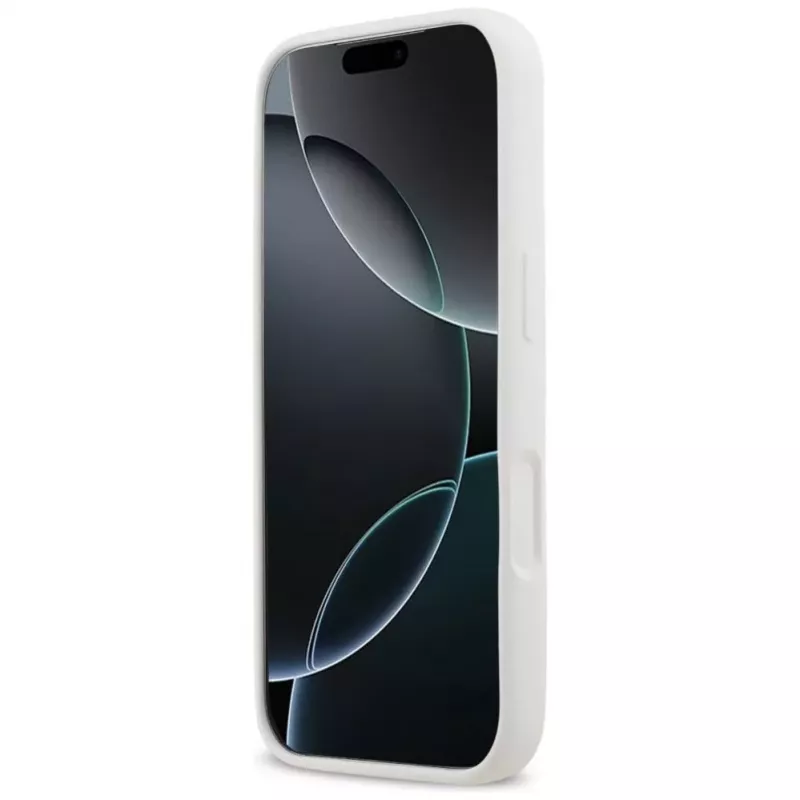 Karl Lagerfeld Custodia in silicone KL Sketch & Logo per Apple iPhone 17 Pro con MagSafe - bianco