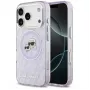 Karl Lagerfeld Custodia in silicone per Apple iPhone 17 Pro con MagSafe K&C Heads Logo viola