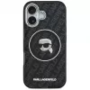Karl Lagerfeld Custodia in silicone per Apple iPhone 17 con MagSafe KL Head Logo nero
