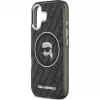Karl Lagerfeld Custodia in silicone per Apple iPhone 17 con MagSafe KL Head Logo nero