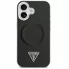 Guess Custodia MagSafe in pelle PU Triangle Logo per Apple iPhone 17 nero