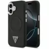 Guess Custodia MagSafe in pelle PU Triangle Logo per Apple iPhone 17 nero
