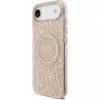 Guess Custodia in silicone con MagSafe Flowers Allover con cinturino perline per Apple iPhone 17 Air rosa