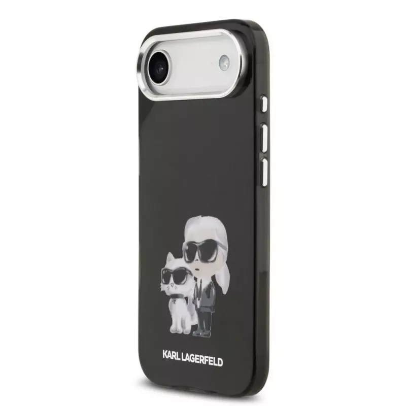 Karl Lagerfeld Custodia in silicone IML Aquarelle K&C Logo per Apple iPhone Air nero
