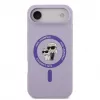 Karl Lagerfeld Custodia in silicone liquido Karl and Choupette MagSafe per Apple iPhone Air viola