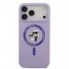 Karl Lagerfeld Custodia in silicone liquido Karl and Choupette MagSafe per Apple iPhone 17 Pro Max viola