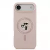 Karl Lagerfeld Liquid Silicone Karl and Choupette Custodia MagSafe per iPhone Air, rosa