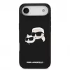 Karl Lagerfeld Apple iPhone Air Liquid Silicone Double Heads custodia MagSafe nero