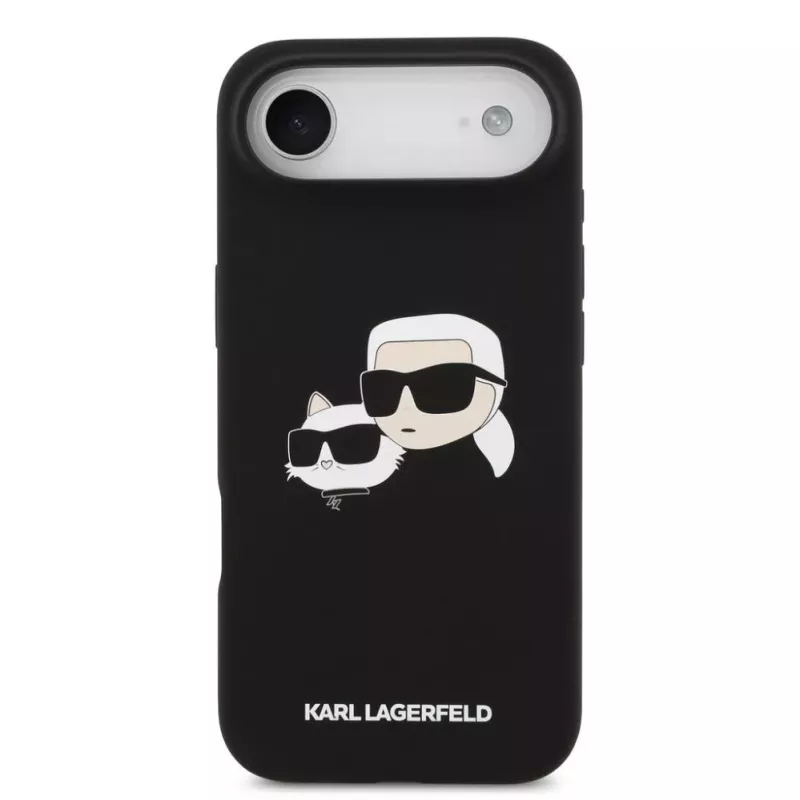 Karl Lagerfeld Apple iPhone Air Liquid Silicone Double Heads custodia MagSafe nero
