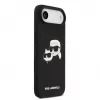 Karl Lagerfeld Apple iPhone Air Liquid Silicone Double Heads custodia MagSafe nero