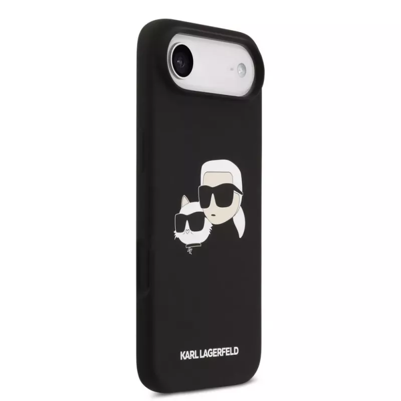 Karl Lagerfeld Apple iPhone Air Liquid Silicone Double Heads custodia MagSafe nero